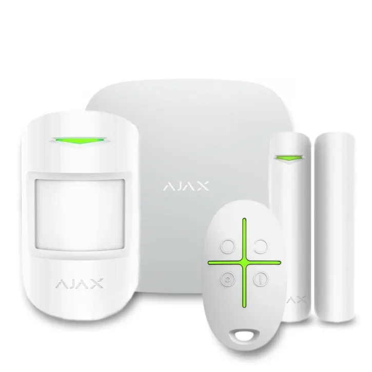 Комплект сигналізації Ajax StarterKit White з Hub, MotionProtect, DoorProtect та SpaceControl